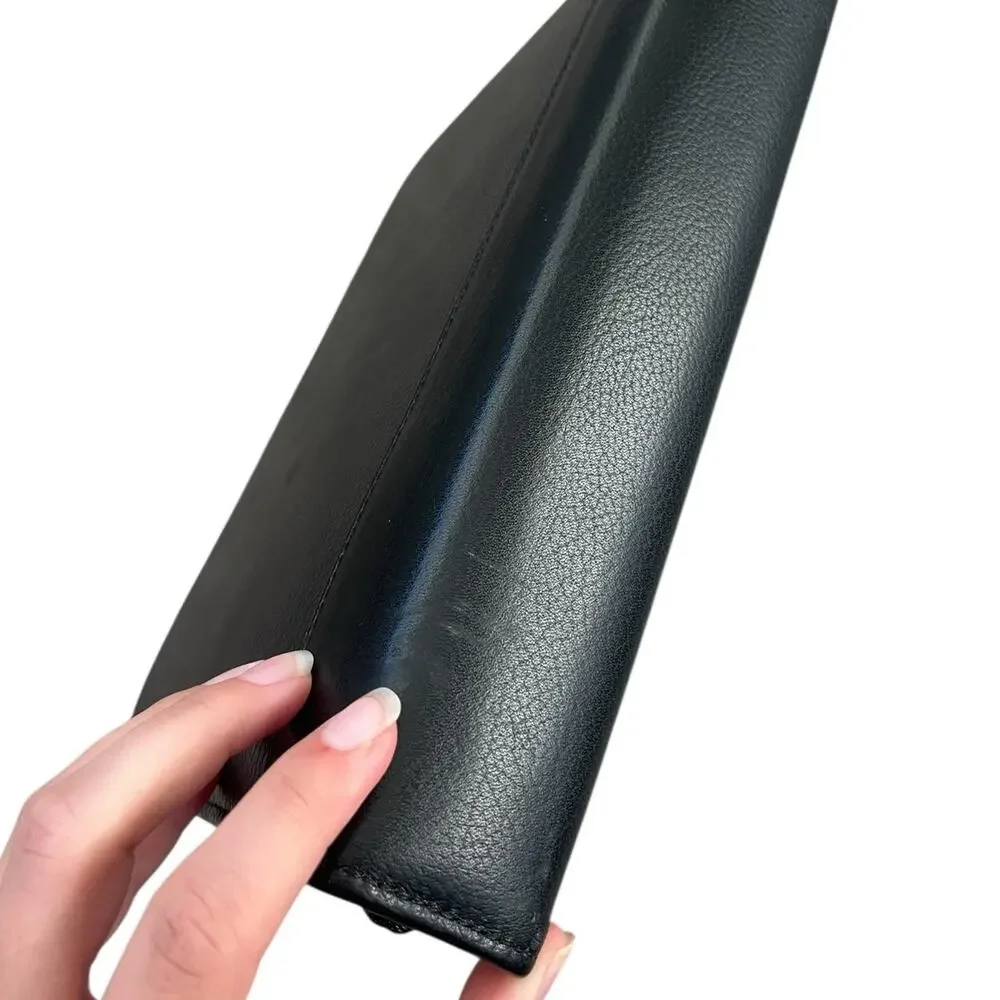 Franklin Quest Leather 7 Ring Binder Planner Organizer Agenda Zip Black Inserts